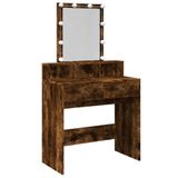 vidaXL Kaptafel met LED 80x41x144,5 cm Gerookt Eikenkleurig