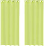 vidaXL Gordijnen voile met doorvoertules 2 stuks 140x245 cm appelgroen
