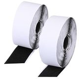 mumbi Klittenband zelfklevend, klittenband bestaande uit haak en fleece, extra sterk, 38 mm x 2 meter, zwart