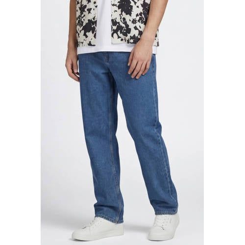 JJ REBEL JUNIOR JREBLEO JJCRAFT high waist baggy jeans dark blue denim