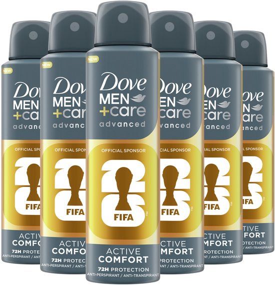 Dove Men+Care Anti-Transpirant Deodorant Spray Advanced Active Comfort FIFA Edition 6 x 150 ml
