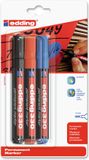 Edding 330 Permanent Marker Set - 3 Basis Kleuren - Waterbestendig