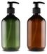 2 Pièces Bouteilles Pompe Plastique Vide 300ml pour Lotion et Shampooing