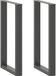 Pieds de table de bar 2 pcs forme en U 40x(90-91) cm acier anthracite