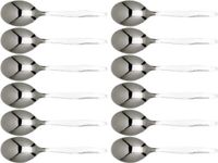 Cosy & Trendy Koffie/theelepeltjes van RVS - set 12x stuks - 13 cm - zilver