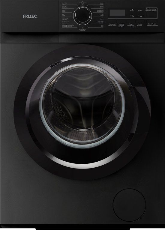Frilec KOBLENZ8214WA-030B - Wasmachine - A label - 8 Kilo - Stoomprogramma - 5 Jaar Garantie - 1400 toeren - Zwart