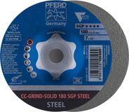 PFERD CC-GRIND Solid SGP STEEL 180mm Schuurschijf