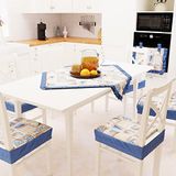 PETTI Artigiani Italiani - Modern tafelkleed, tafelloper voor keuken en woonkamer, 1 tafelloper van katoen 90 x 90 cm Lidia blauw 100% Made in Italy