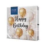 PAW Servetten 33 x 33 cm, 20 stuks - Gouden Verjaardagsfeest