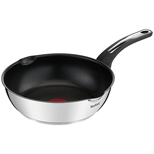 Tefal Emotion E3007704 multifunctionele pan, 26 cm, veilige antiaanbaklaag, 1, lange warmteverdeling, robuuste handgreep, schenktuit, inductie, thermosignaal E3007704