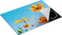 Chefcare Inductie Beschermer Oranje Cosmea Bloemen - 75x55 cm - Inductie Mat