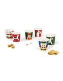 Excelsa Vintage Christmas Set van 6 koffiekopjes, inhoud 90 ml, porselein, kerstdecoratie