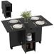 HOMCOM Table à manger pliante pour 2 à 4 personnes noir