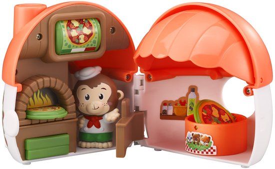 Klorofil De Paddenstoelen Pizzeria – Pocket Editie – Compacte Speelset met 1 poppetje uit de Apen familie