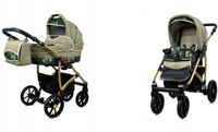 BabyLux® Kinderwagen 2in1 – LARGO - FERN LEAF GOLD FRAME