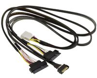 KALEA-INFORMATIQUE PCIe 5.0 kabel met MCIO 8i 74-pins connectoren naar 2x SFF-8639 68-pins U2 U3 lengte 80cm