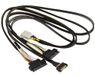 KALEA-INFORMATIQUE PCIe 5.0 kabel met MCIO 8i 74-pins connectoren naar 2x SFF-8639 68-pins U2 U3 lengte 80cm
