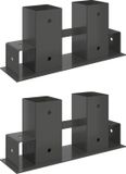 vidaXL - Houtstapelhulp - 2 st - Antraciet - 34 x 10 x 15 cm - Staal