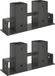 vidaXL - Houtstapelhulp - 2 st - Antraciet - 34 x 10 x 15 cm - Staal