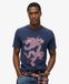 Superdry Herren Marineblau und Rot X Komodo Etd T-shirt Mit Grafikdruck, Größe: S