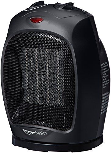 AmazonBasics Oscillerende keramische staande verwarming - 1500 W - zwart