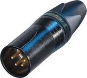 Neutrik NC4MXX-B XLR 4-pins (m) connector - verguld / zwart