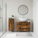 Maison Exclusive Ensemble de deux meubles de salle de bain exclusifs, modèle HAARLEM, en chêne fumé
