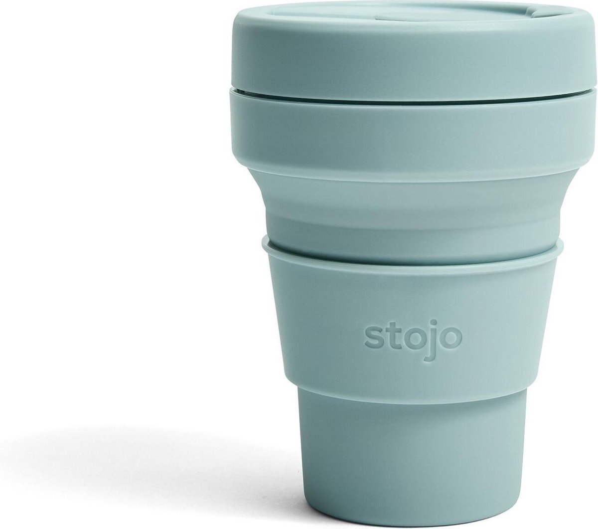 Stojo Opvouwbare koffiebeker -355ml/12oz-Aquamarine- Koffiebeker to go