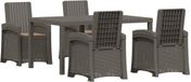 vidaXL Bartafel Set Lichtgrijs en Taupe Polyrattan
