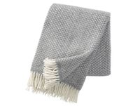 Klippan Yllefabrik Plaid en laine Polka gris