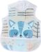 Merkloos / Sans marque Edco slabbetje baby dierenprint met opvangvakje en klittenband sluiting.