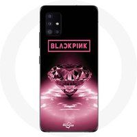 Hoesje Samsung Galaxy A51 5G blackpink ruit zwart en roze