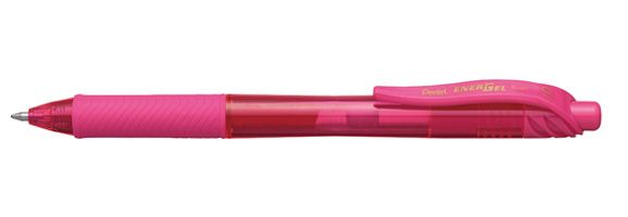 Pentel EnerGel X Intrekbare pen met clip Roze 0.7mm