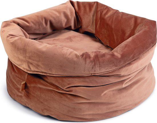 Designed by Lotte Fluco Kattenmand - Roze - Fluweel - 45x45x35 cm