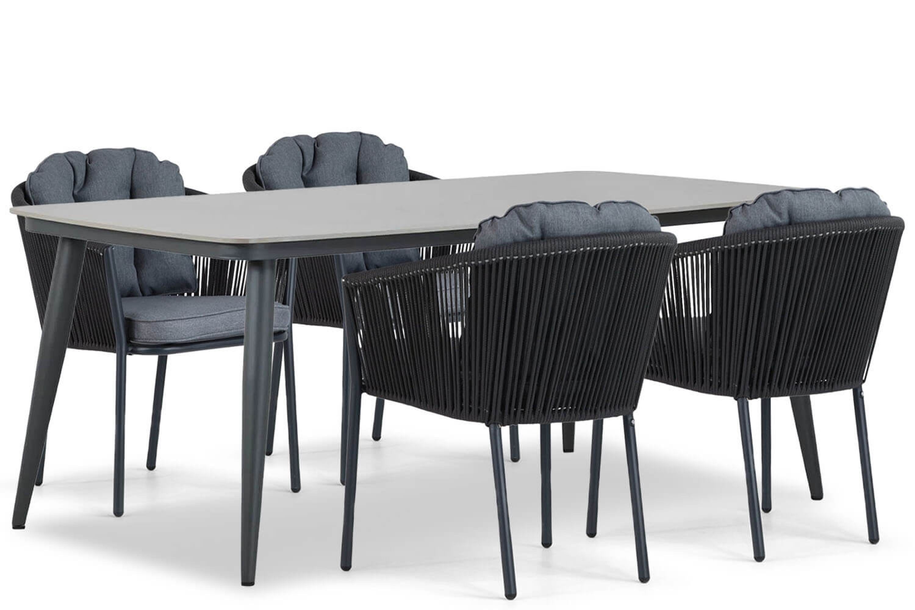 Santika Furniture Santika Novita/Vienna 180 cm dining tuinset 5-delig