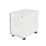 Rolcontainer van metaal met 1 laden en 1 map, 42 x 64 x 53 cm, wit/wit