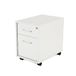 Rolcontainer van metaal met 1 laden en 1 map, 42 x 64 x 53 cm, wit/wit