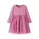 NAME IT MINI midi A-lijn jurk met glitters - roze