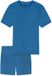 SCHIESSER - Heren Pyjama Kort - Blauw - Modal/Elastaan - Maat 48