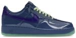 Nike Air Force 1 Low, cuir verni, Mystic Navy/Grape/Ice - EU 36
