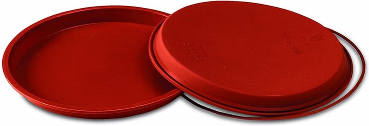 Silikomart Tradition Pizza Bakvorm - D28cm - Rood - Siliconen - SFT228