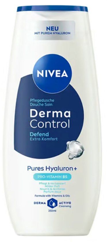 NIVEA Douchegel Derma Control Defend - 3 x 250 ml - Voordeelverpakking
