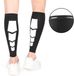 Holland Connections Chaussettes de compression pour mollets, protège-tibias et chaussettes de soutien pour la course à pied, le cyclisme, la randonnée, le badminton et le football-L