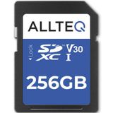 Allteq ALLSDX256G-100/90V30 SDXC Geheugenkaart 256 GB - U3 - UHS-I - V30 - 100MB/s Leessnelheid - 50MB/s Schrijfsnelheid