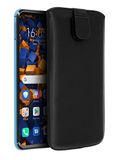 mumbi Echt leren hoesje compatibel met Honor 20 Pro hoes lederen tas case wallet, zwart