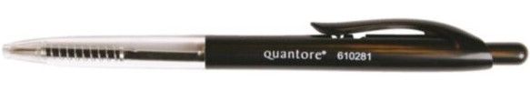 Quantore balpen drukknop zwart medium