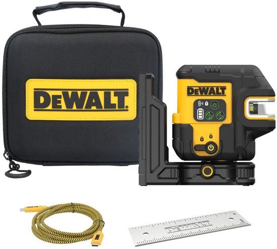 DeWALT DCLE14251GB-XJ Kruislijnlaser In Tas - 5 Lijnen - Groen - 20m - IP65
