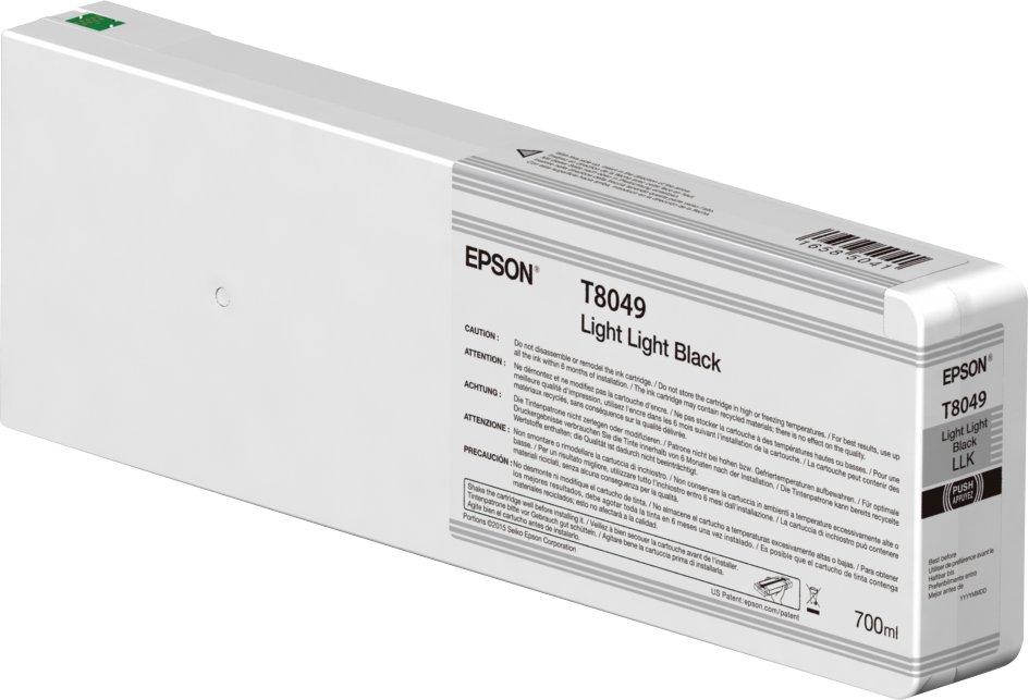 Epson Singlepack Light Light Black T804900 UltraChrome HDX/HD 700ml single pack / zwart