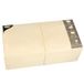 Servetten, PAPSTAR Servetten, 3-laags 1/4-vouw 33cm x 33cm crème, 250 stuks
