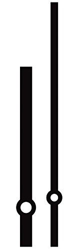 Artemio 100 en 137 mm rechte lijnen klok wijzers, zwart - 5414135038442